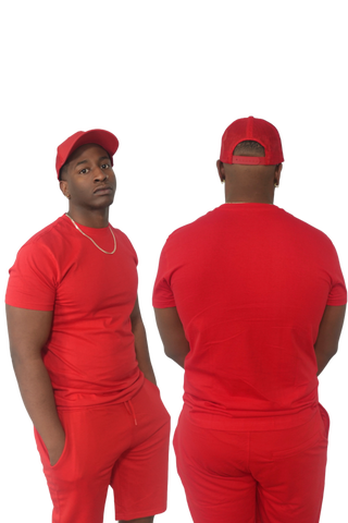 H 108908 Premium 100% Ring-Spun Cotton Unisex T-Shirt & Short SET.