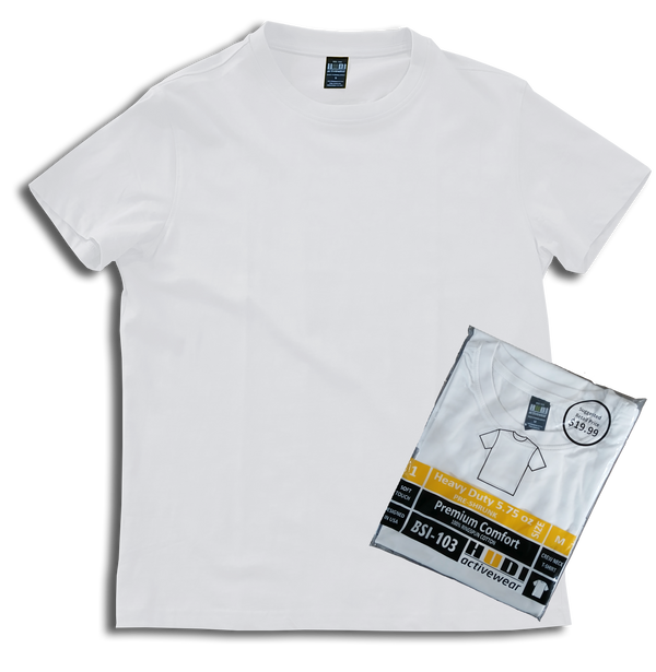 H1003 Premium 100% Ring-Spun Heavy Weight Cotton  200GSM Unisex T-Shirt.